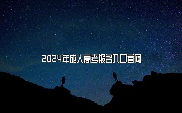 2024年成人高考报名入口官网